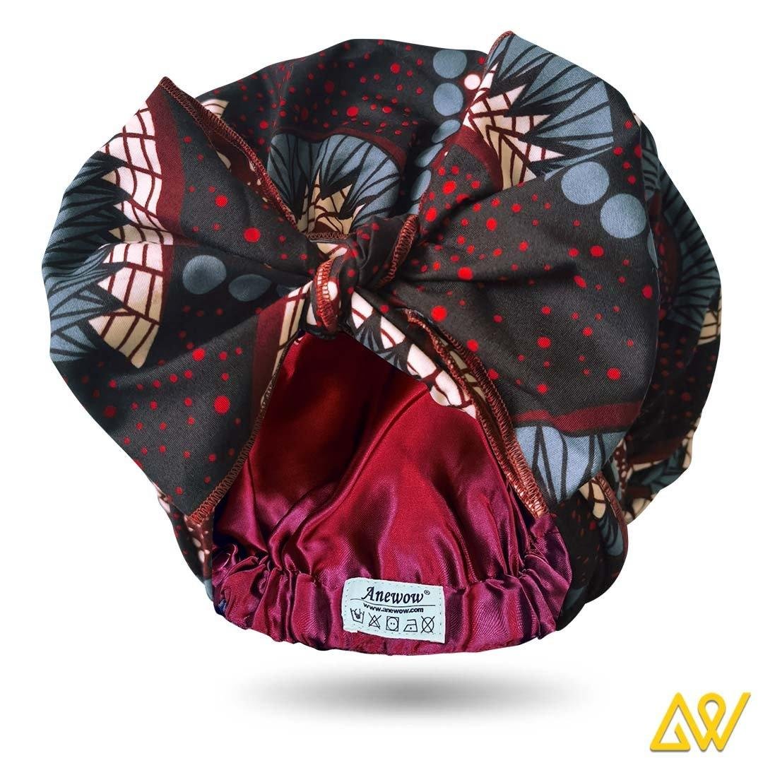 African Print Head Wrap With Satin-Lined - AW1852
