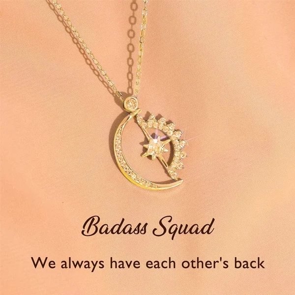 🔥 Last Day Promotion 75% OFF🔥Sun & Moon Necklace🌙 To My Squad - ''We always have each other's back''👩‍❤️‍👩