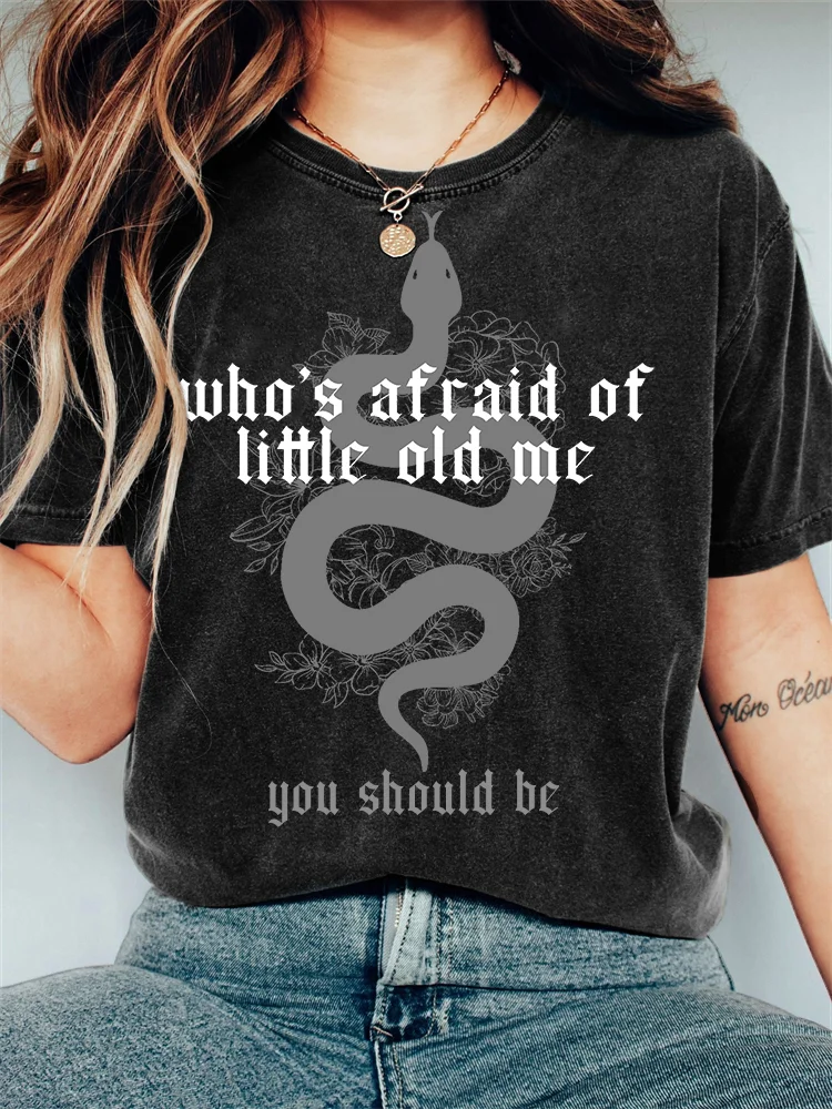Who's Afraid You Should Be Floral Snake T Shirt