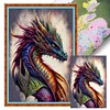 Retro Poster - Dragon Reading A Book-11CT Stamped Cross Stitch 40*60cm(Big Size)