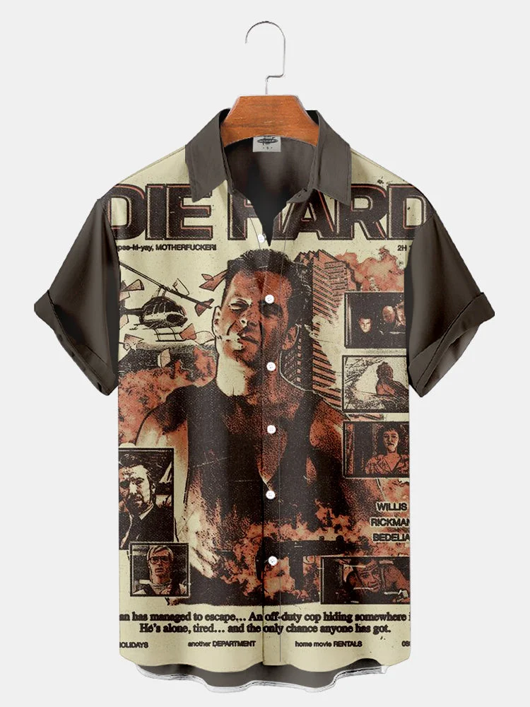 Men’S Classic Movie Die Hard Printed Shirt