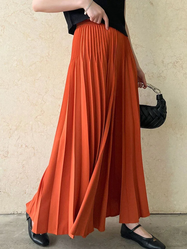 Elegant Black Pleated Wide Leg Pants