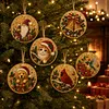 6pcs/set DIY Diamond Special Shape Pearl Art Hanging Wooden Christmas Tree Ornament Kit