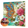 (Pre-Framed)Butterfly Flower-Special Shape Diamond Painting Kit(25x25cm)