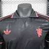 2024/2025 Player Version Manchester United Retro Black style Football Shirt  1:1 Thai Quality