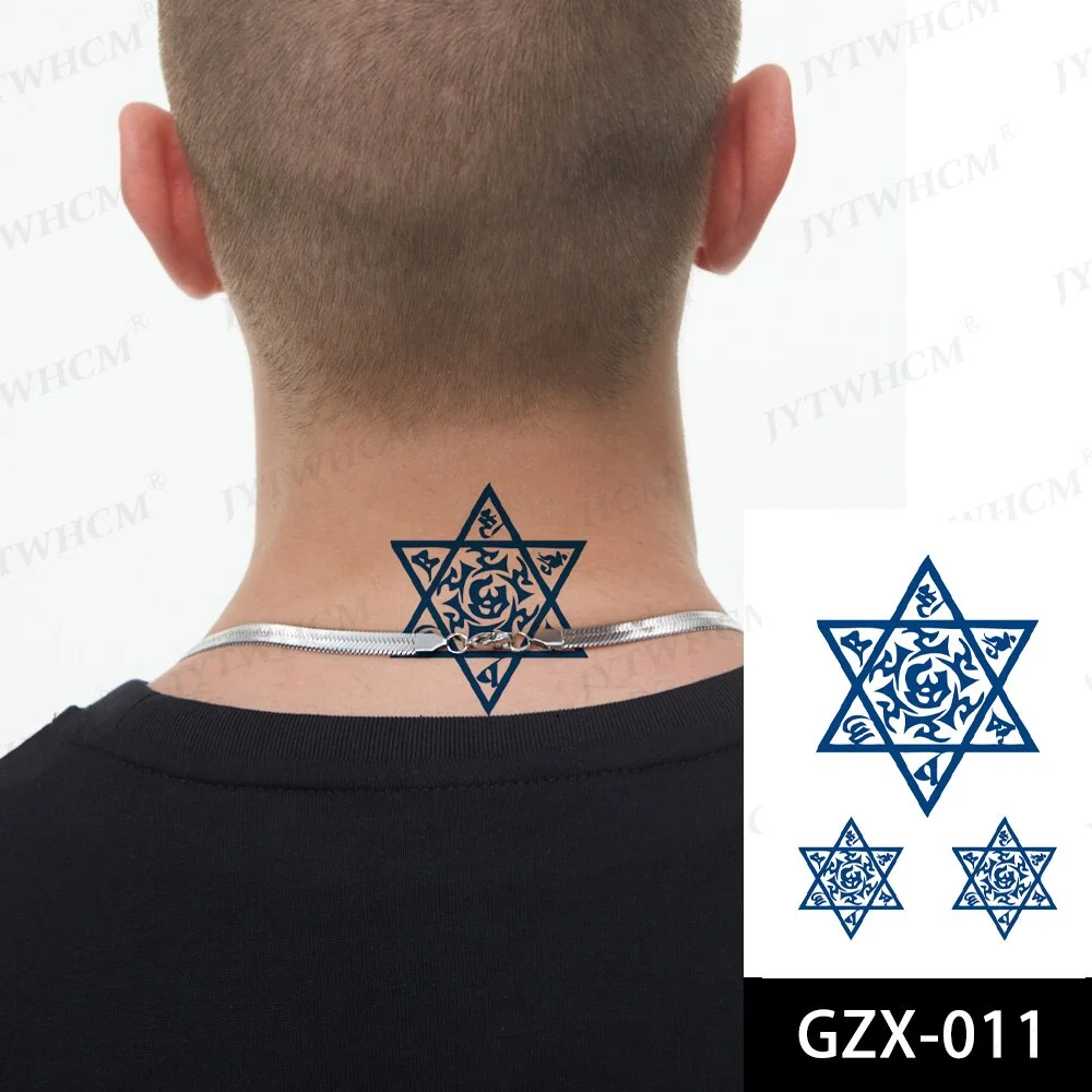 Sdrawing Stickers Semi-permanent Plant Lasting Tattoo Blue Henna Lace Flower Arm Non-reflective Herbal Juice Tattoo Waterproof