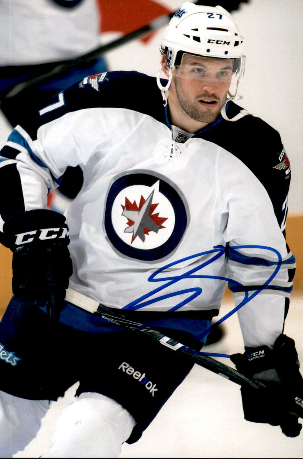 Eric Tangradi SIGNED 4x6 Photo Poster painting WINNIPEG JETS #2