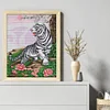 >SALE<Full Embroidery Eco-cotton Thread 14CT Printed White Tiger Cross Stitch 41x51cm