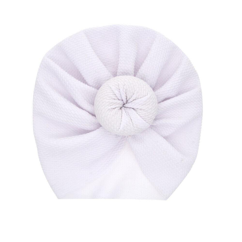 2019 Baby Accessories Newborn Toddler Kids Baby Boy Girl Solid Knot Hats Turban Cotton Beanie Candy Color Hat Winter Warm Cap