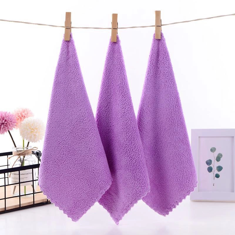 Factory Coral Fleece Children Wash Face Small Square Towel Kindergarten Towel Bear Gift Square Towel