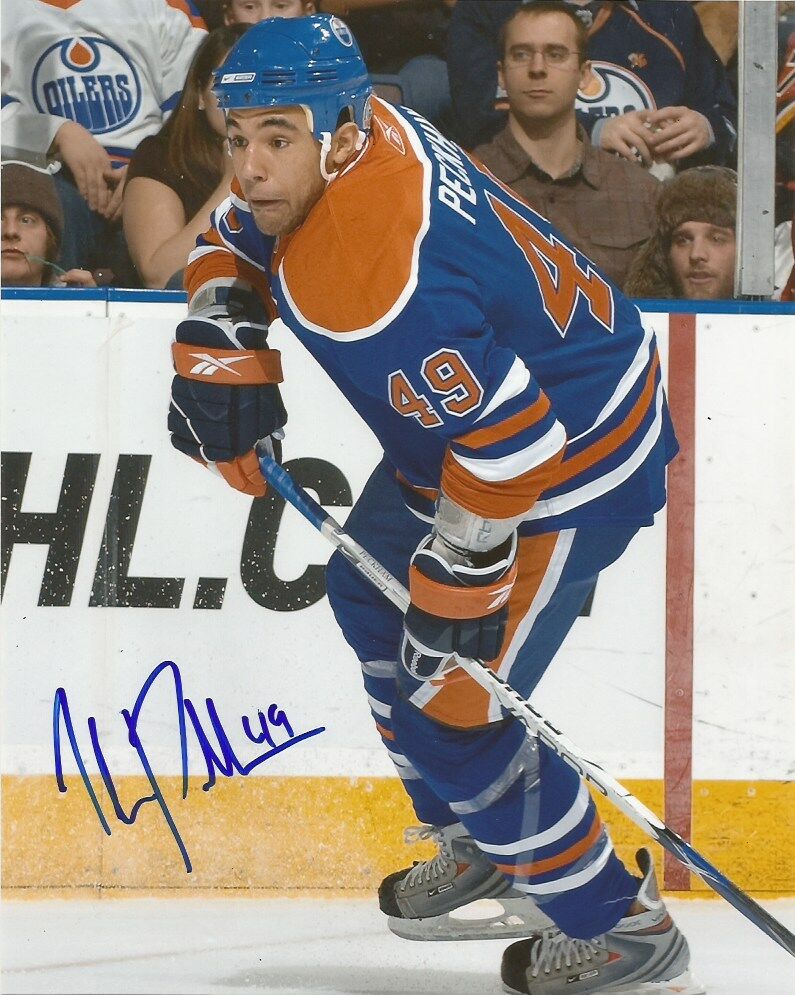 Edmonton Oilers Theo Peckham Signed Autographed 8x10 Photo Poster painting COA B