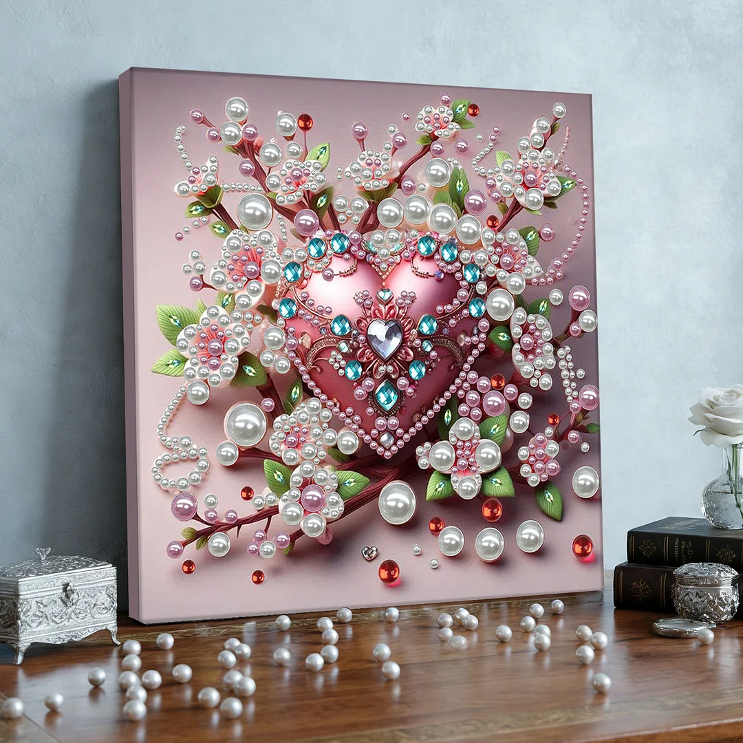 Love - DIY Pearl Diamond Art Kit With Frame 30*30cm