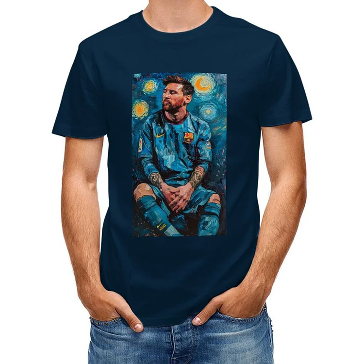 Lionel Messi Inspired Post-Impressionism Short Sleeve T-Shirt