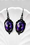Halloween Witch Oval Lace Earrings