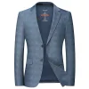 non-iron plaid casual suit jacket