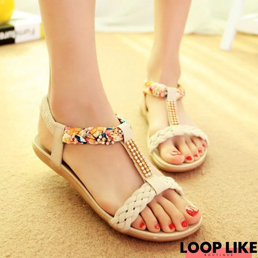 Women Summer Fashion Beach Sandals Comfortable Flats Sandals