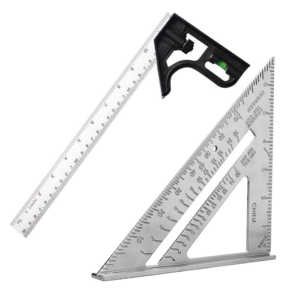 

7 inch Metric Triangle Angle Ruler Woodworking Speed Square Protractor Set, 501 Original