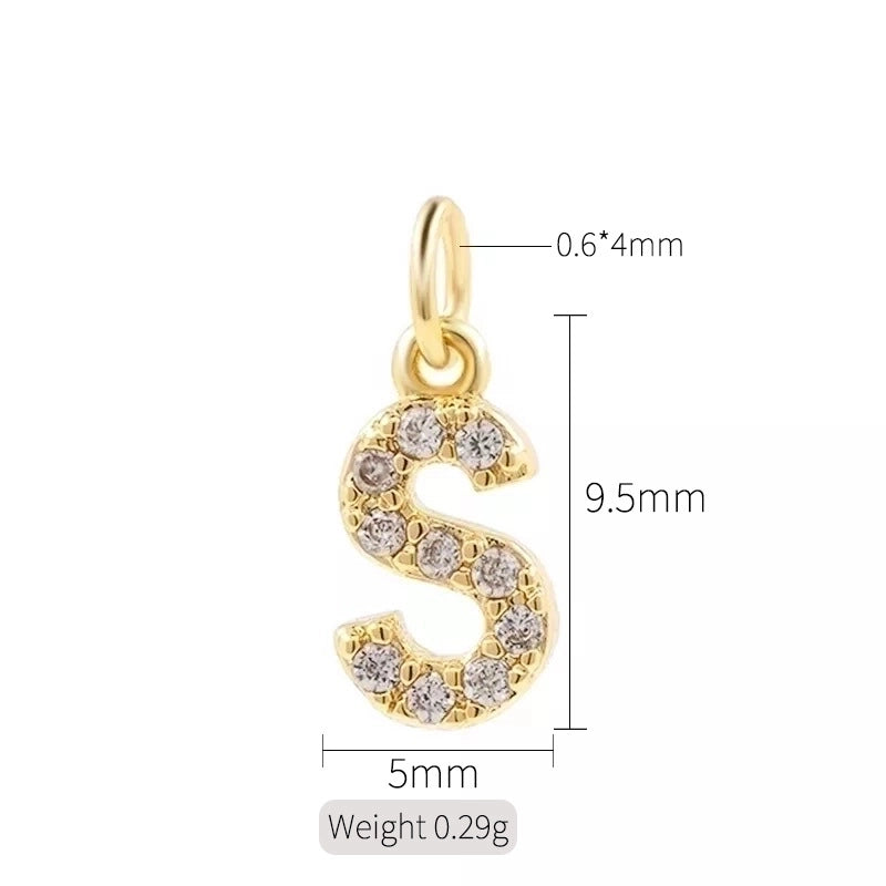 1 Piece Copper Zircon 14K Gold Plated Inlay Polished Pendant