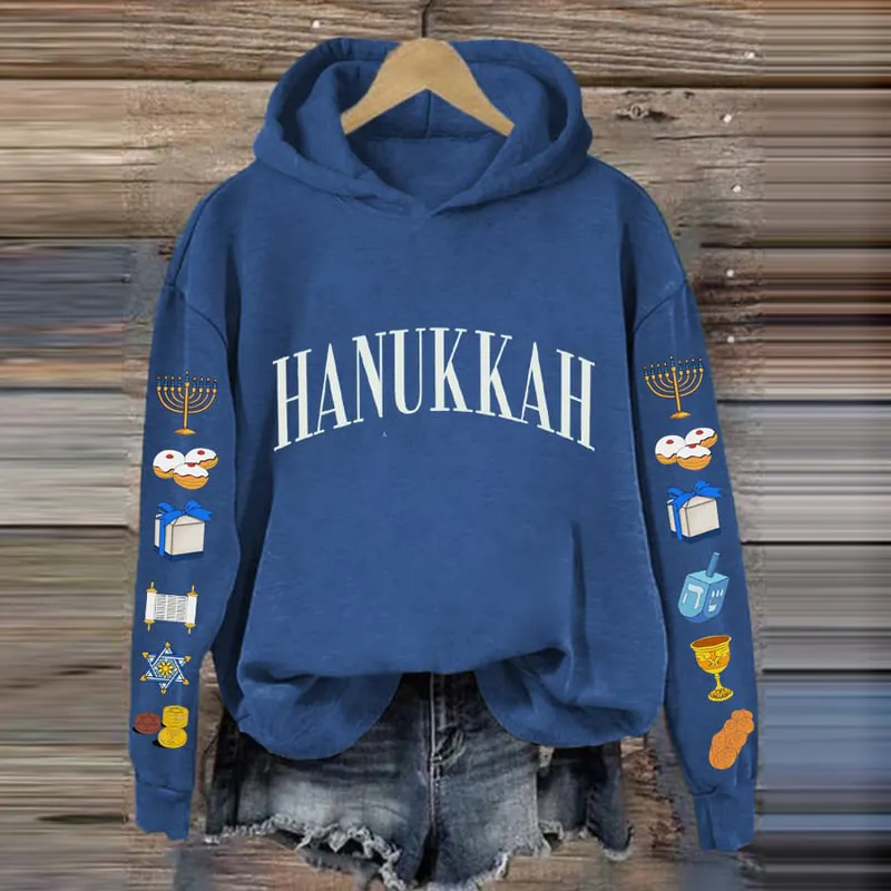 Women's Hanukkah Printed Sweatshirt