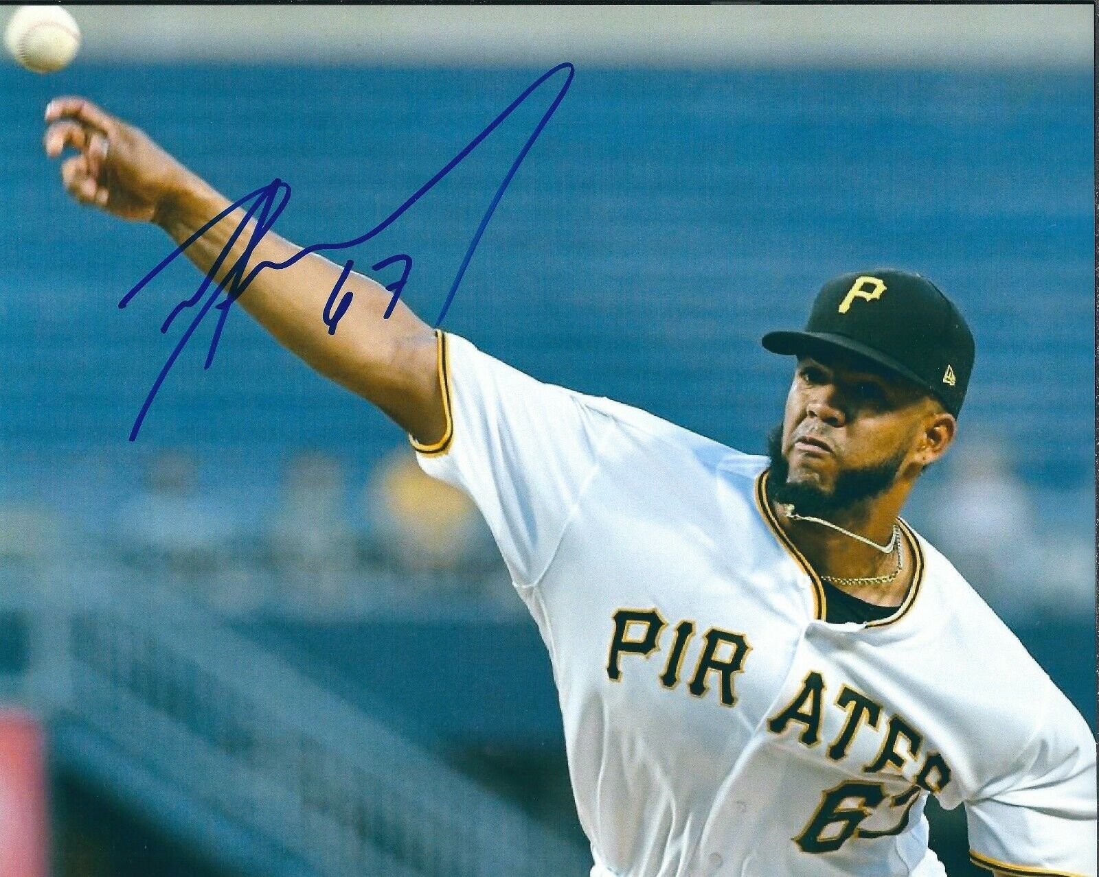 Signed 8x10 DARIO AGRAZAL PITTSBURGH PIRATES Autographed Photo Poster painting- COA