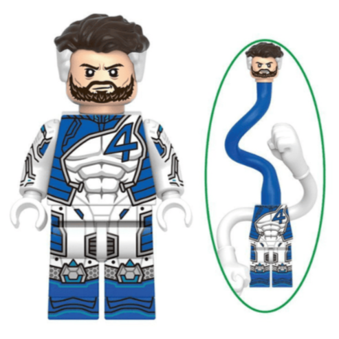 Mr Fantastic (Marvel Rivals) Custom Marvel Superhero Minifigure Minifigure Bricks monstertoys