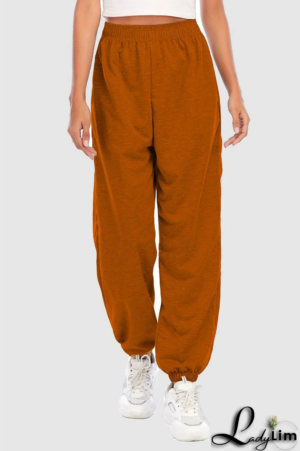 Black Casual Solid Split Joint Straight High Waist Solid Color Bottoms