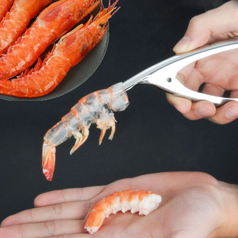 Shrimp Peeler Prawn Shrimp Peeling Plier Deveiners Stainless Steel Kitchen Shrimp Stripping Peelers Peel Fishing Seafood Tools