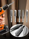 5Pcs Hex Shank Metal Grinding Drill Bits Reusable High Speed Steel Rotary Files Multi-Purpose High Speed Steel Multi-Material Carving Tool for Soft Metal Stone Carving