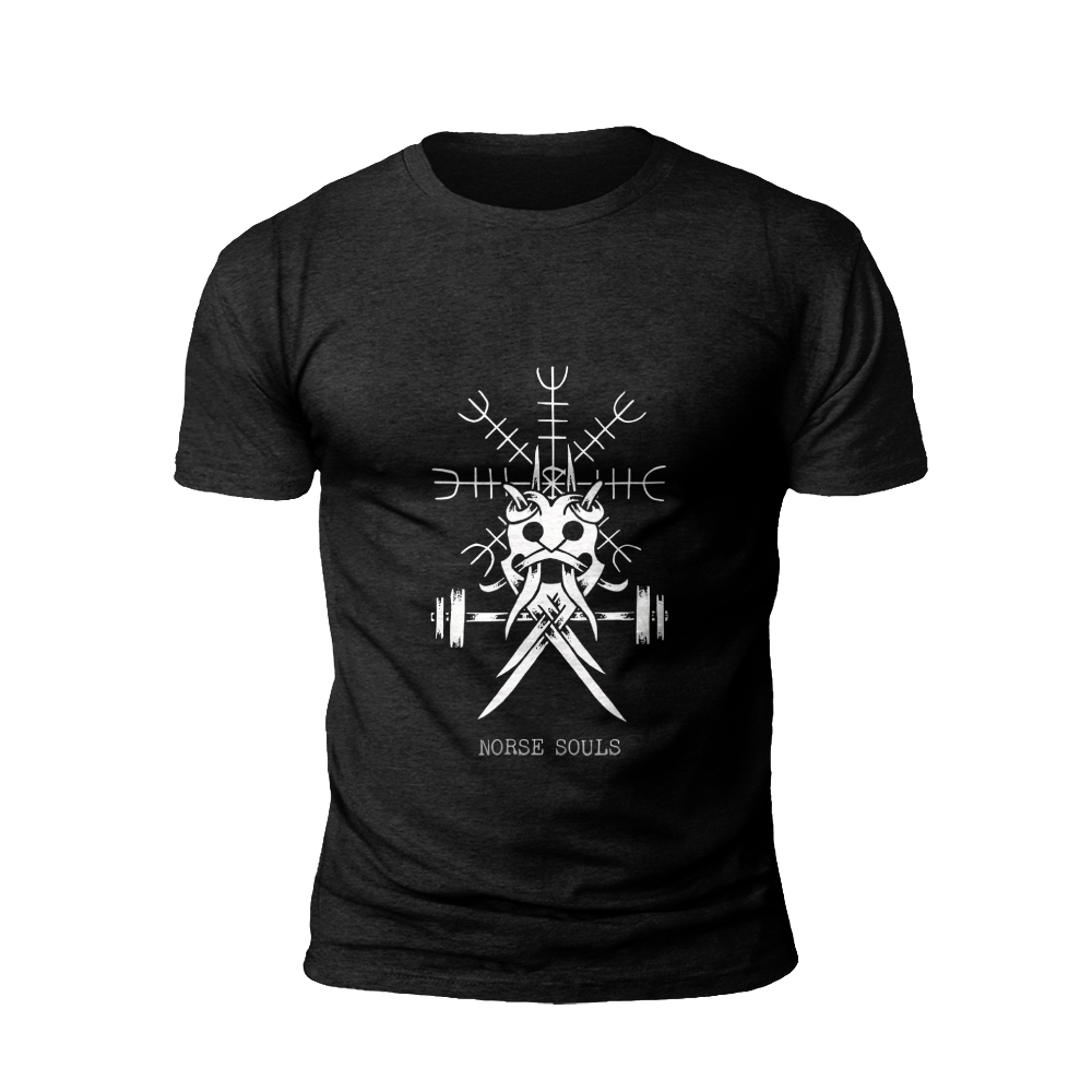 Norse Souls Sword and Rune Graphic T-shirt