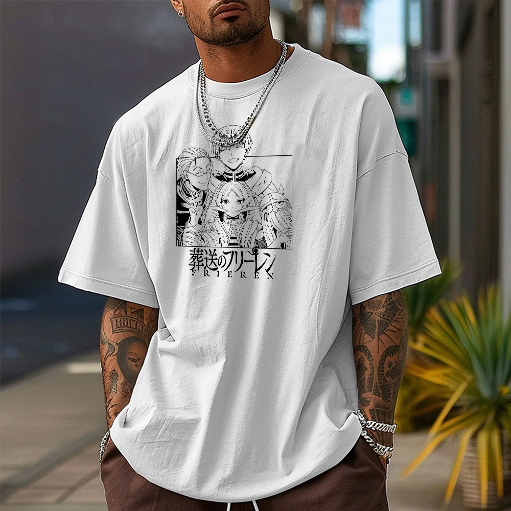 Unisex Frieren Simple Cartoon Print T-Shirt