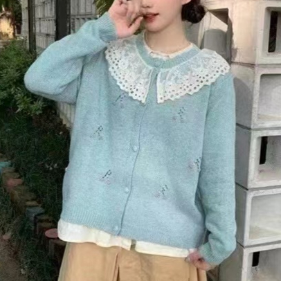 Chicfifth Sweater Women Winter Long Sleeve High Quality Autumn Vintage Top Knitted Cardigan