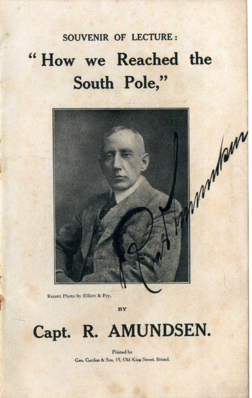 ROALD AMUNDSEN Signed Photo Poster paintinggraph - Norwegian Explorer / South Pole - preprint