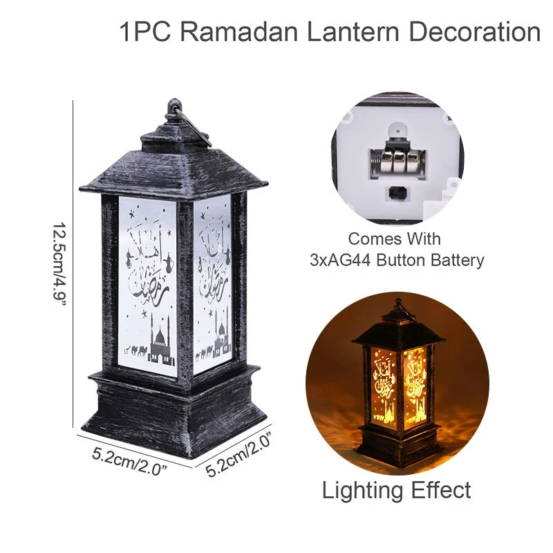 LED Ramadan Lantern Wind Lights Ramadan Decorations For Home Eid Mubarak Islamic Muslim Festival Party Decor Ramadan Kareem Gift