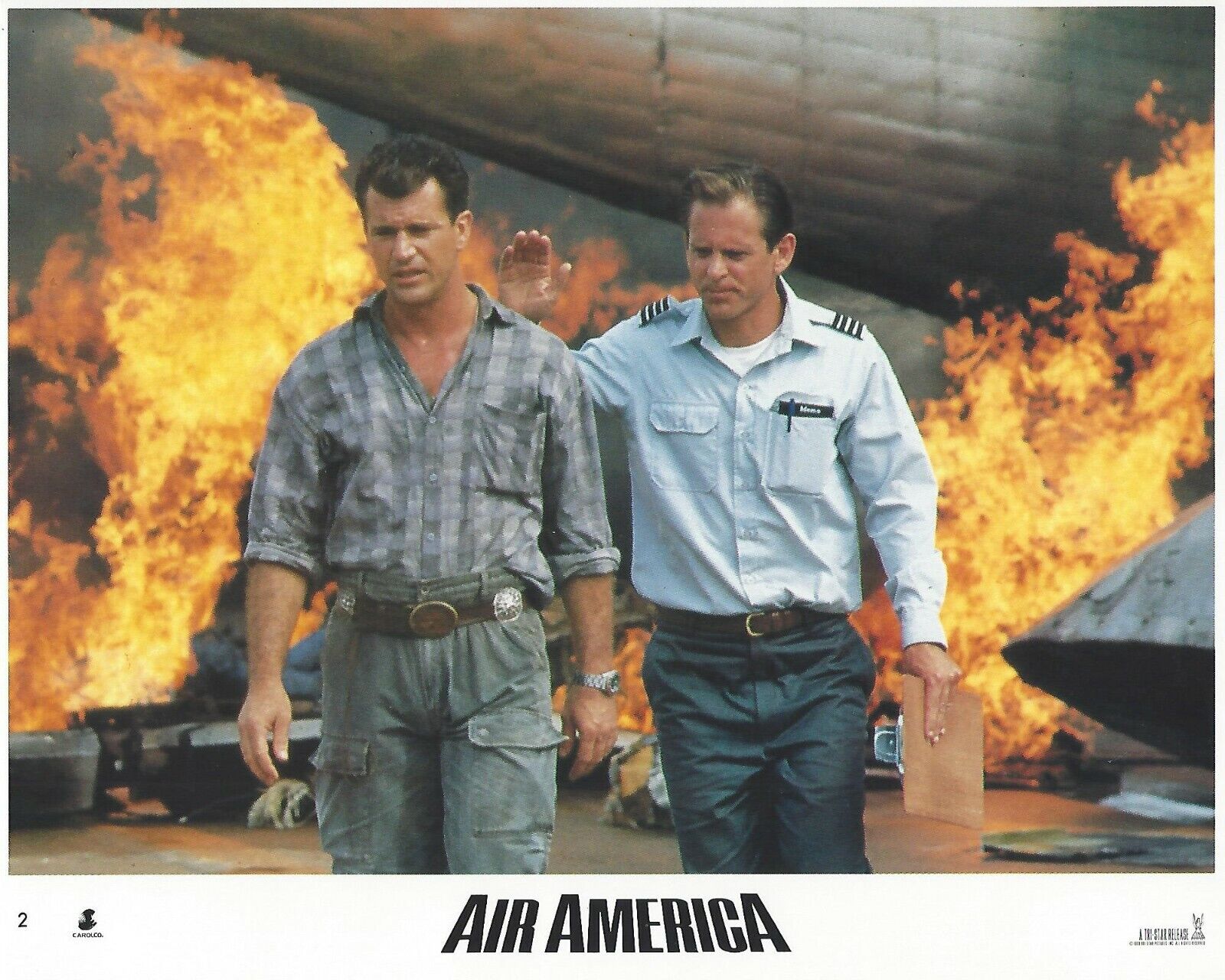 Air America Original 8x10 Lobby Card Poster 1990 Photo Poster painting #2 Mel Gibson