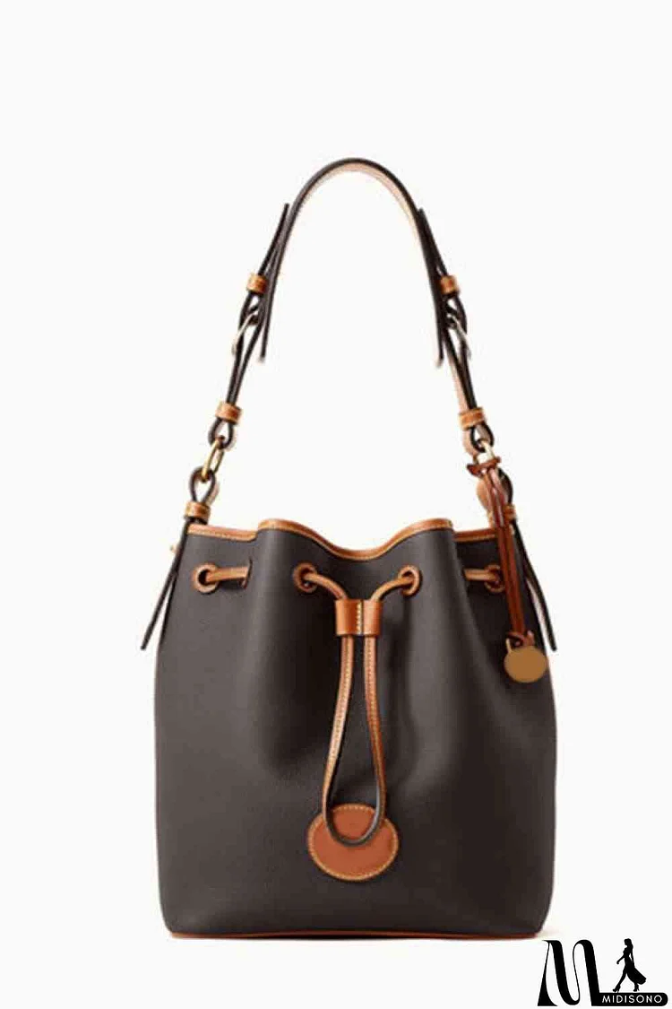 PU Drawstring Bucket Bag