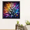Fleur papillon-plein diamant rond peinture-30 * 30cm