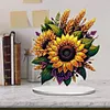 (US Local)Flower Double Sided Effect Table Top Diamond Painting Desktop Ornaments Kit (Sunflower A)