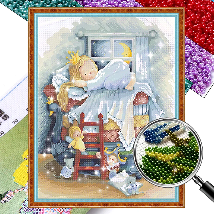 Princess And The Pea-9CT Bead embroidery-52*67cm