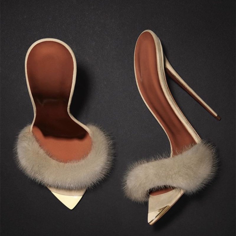 GOOSHOE Khaki Leopard Print Lace-Up Stiletto Heel Pumps