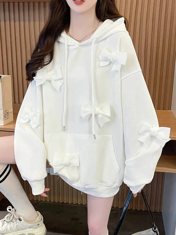 Toloer 3D Bow Hoodie-Outfit Ideas