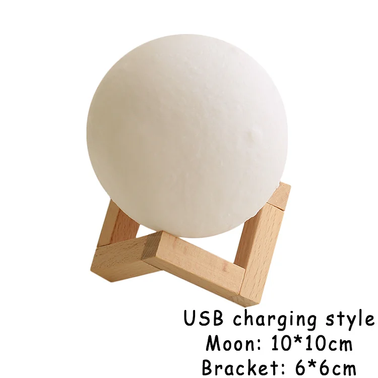 JOURANLSAY 3D Creative Decoration Bedroom Bedside Moon Night Light