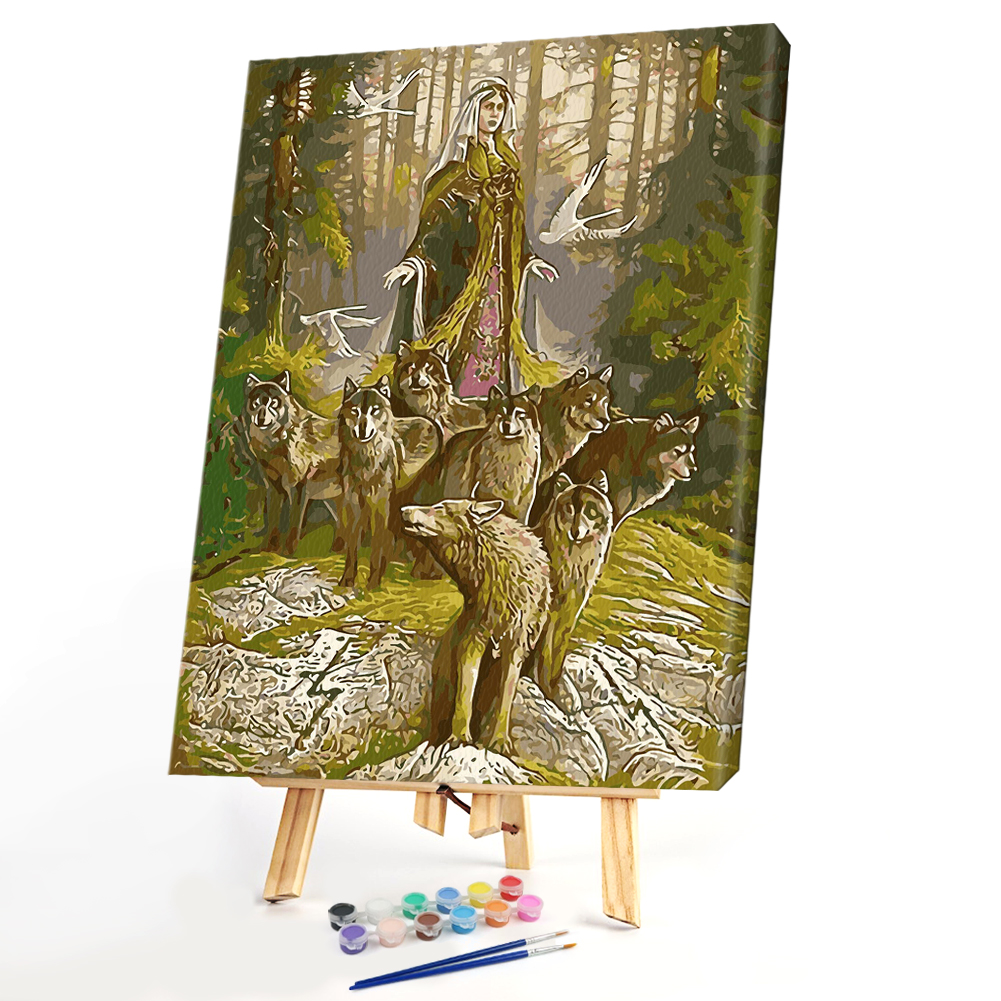 

40*50CM Paint By Numbers-Women Animals, 501 Original