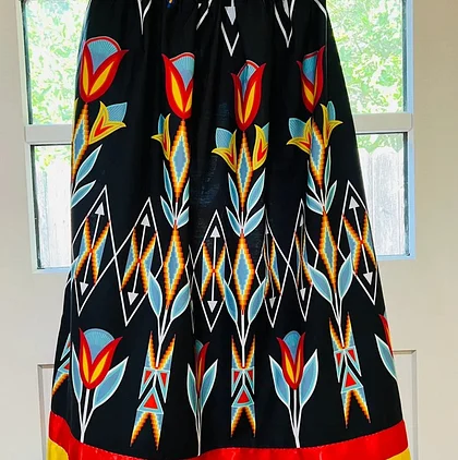 Ribbon Skirt Chic skirt adorned with ribbons