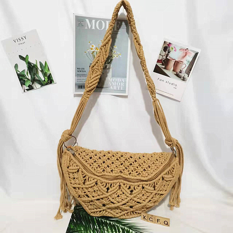 Mature Women Creative Solid Cotton Thread Ingot Bag