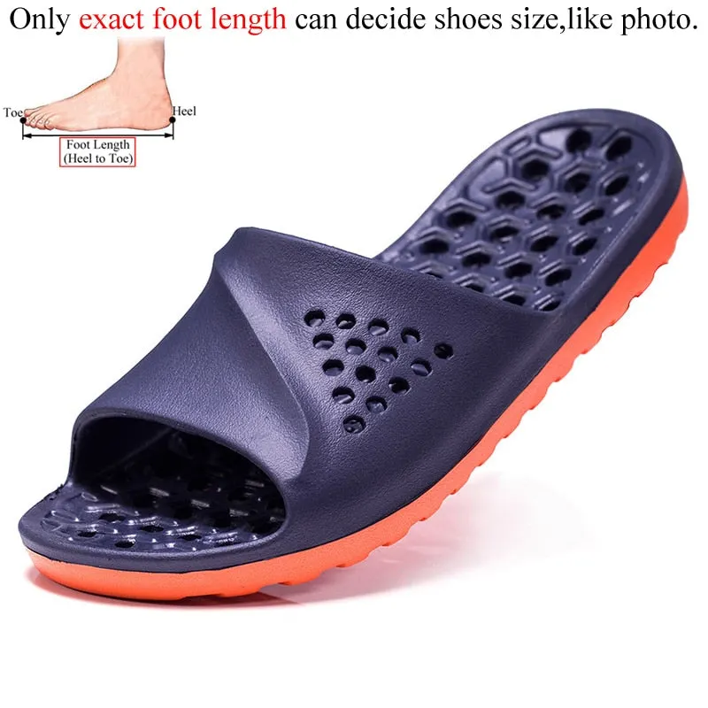 Summer Bathroom Slippers For Men Women Kids Badslippers Badeschuhe Bathing Shoes Shower Soft Indoor Home Beach Big Size 48 49 50