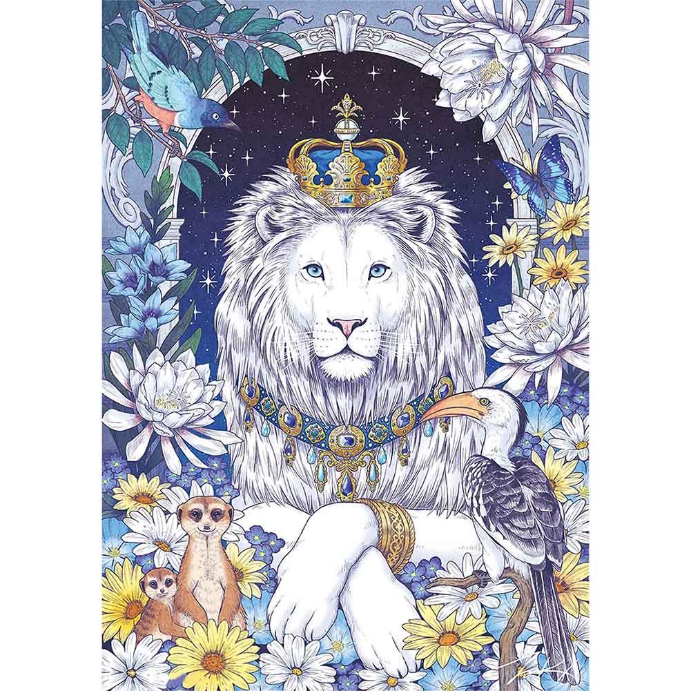 

Crown Lion - Round Drill Diamond Painting - 40x50cm, 501 Original