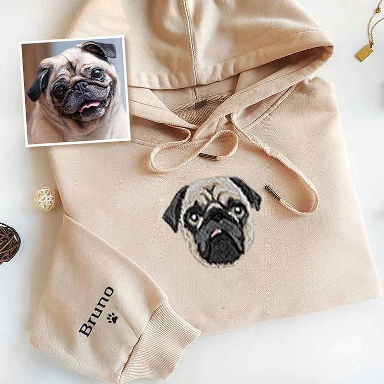 Pug Lover Custom Embroidered Sweatshirt Hoodie T-shirt