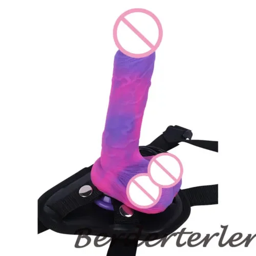 pornhint Pornhint Realistic Dildo Strapon Penis Dildos Women Lesbian Purple Silicone Dildo Sex toy