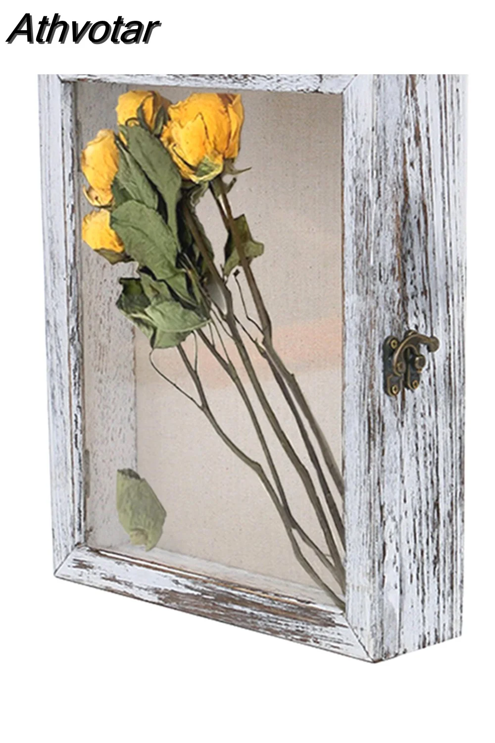 Athvotar Photo Frame Shadow Box Frames Internal depth 4~5cm Bouquet Display Flower Case for Crafts Picture Frame Memorabilia Memory