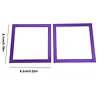 2Pcs Diamond Art Square Auxiliary Frame 3D Printing Diamond Art Desk Positioning Frame Lightweight for Boys Girls Adults Students Home Office Leisure (Violet Purple small)